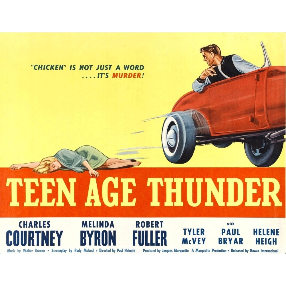 Teenage Thunder Poster Art 1957 Movie Poster Masterprint Image 2