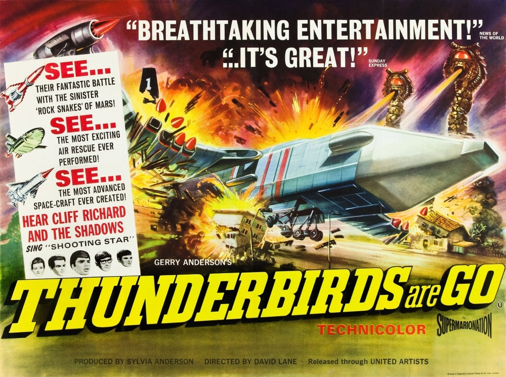 Thunderbirds Are Go Poster Art 1966 Movie Poster Masterprint Image 1