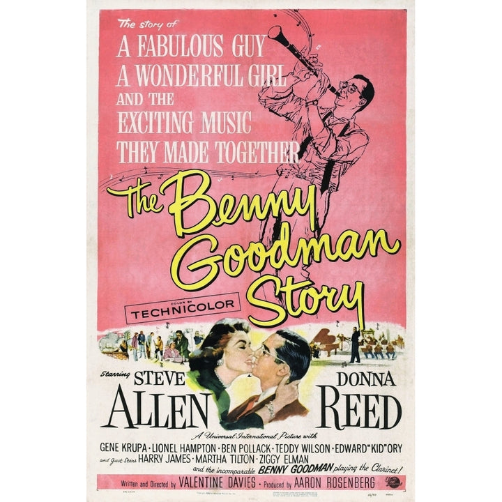 The Benny Goodman Story Us Poster Bottom Center Left: Donna Reed Steve Allen 1956 Movie Poster Masterprint Image 1