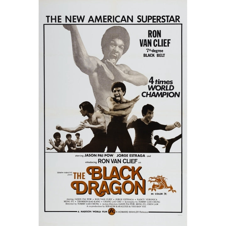 The Black Dragon Us Poster Center: Ron Van Clief 1974 Movie Poster Masterprint Image 2