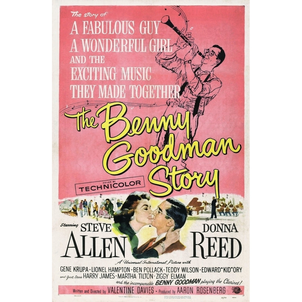 The Benny Goodman Story Us Poster Bottom Center Left: Donna Reed Steve Allen 1956 Movie Poster Masterprint Image 2