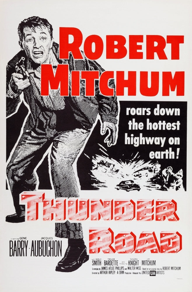 Thunder Road Robert Mitchum On Poster Art 1958. Movie Poster Masterprint Image 1