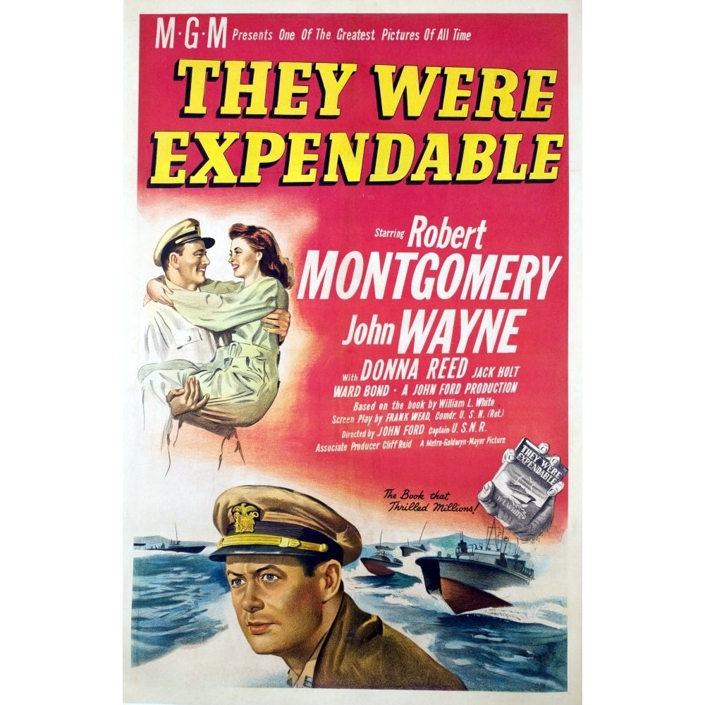 They Were Expendable John Wayne Donna Reed Robert Montgomery 1945. Movie Poster Masterprint Image 2