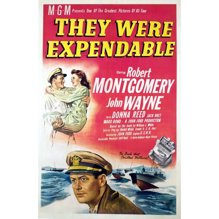 They Were Expendable John Wayne Donna Reed Robert Montgomery 1945. Movie Poster Masterprint Image 2