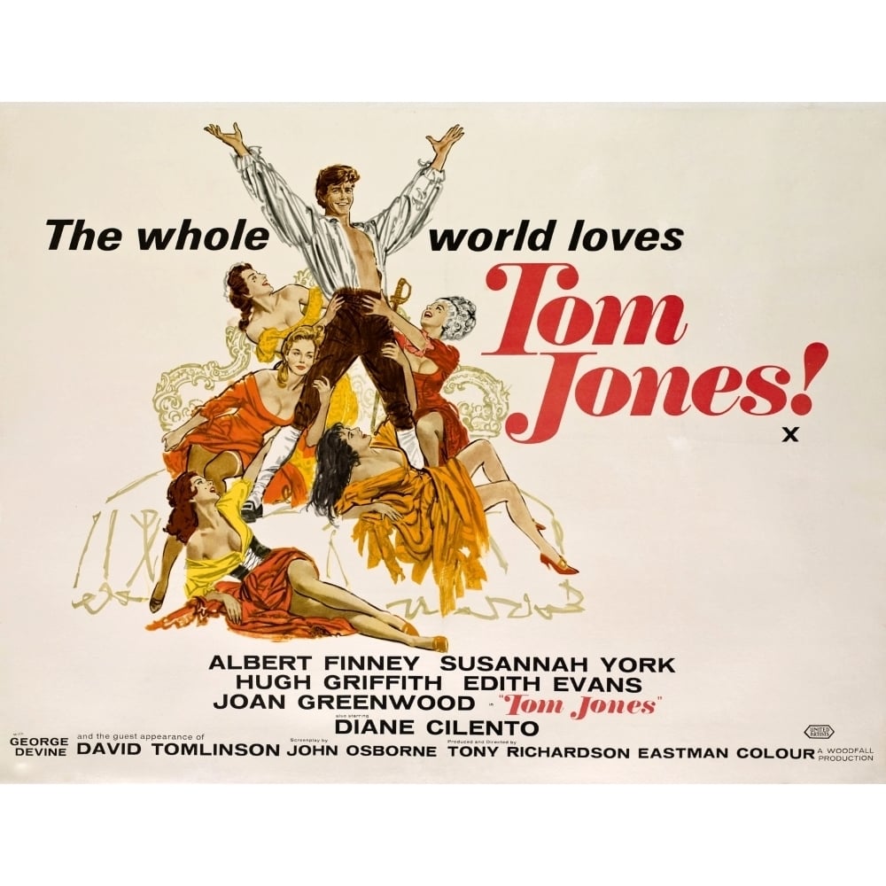 Tom Jones Albert Finney 1963 Movie Poster Masterprint Image 1