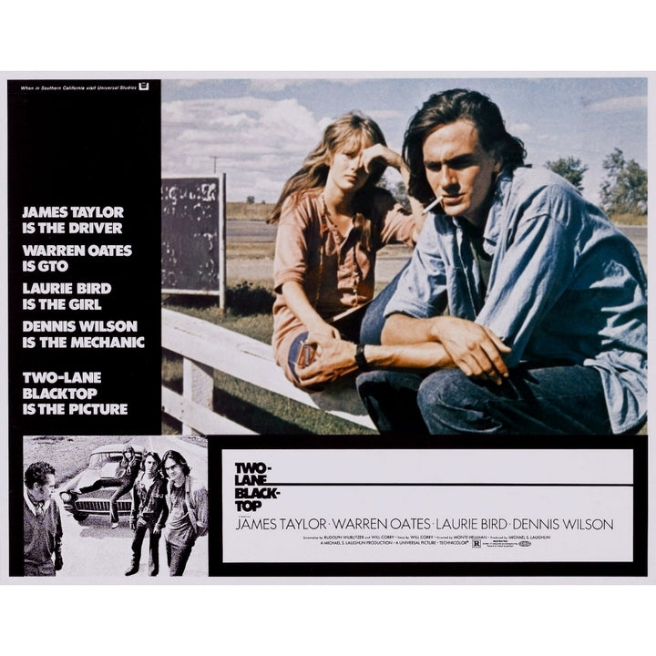 Two-Lane Blacktop Laurie Bird James Taylor 1971 Movie Poster Masterprint Image 1