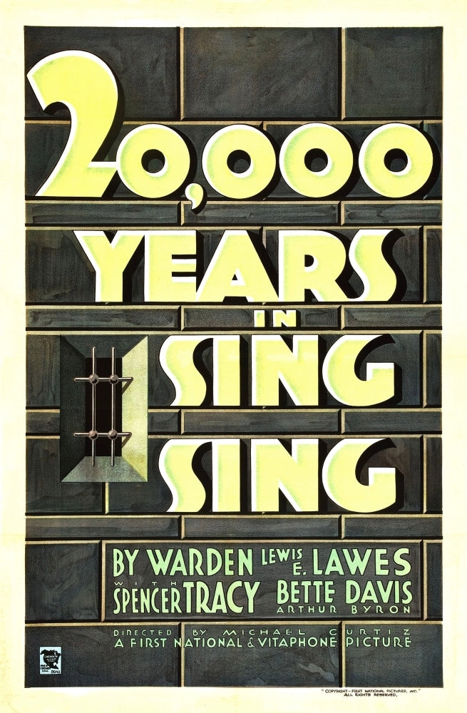 20000 Years In Sing Sing Us Poster Art 1932 Movie Poster Masterprint Image 1