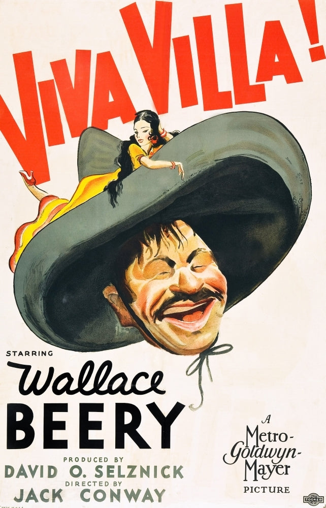 Viva Villa! Wallace Beery On Poster Art 1934. Movie Poster Masterprint Image 1