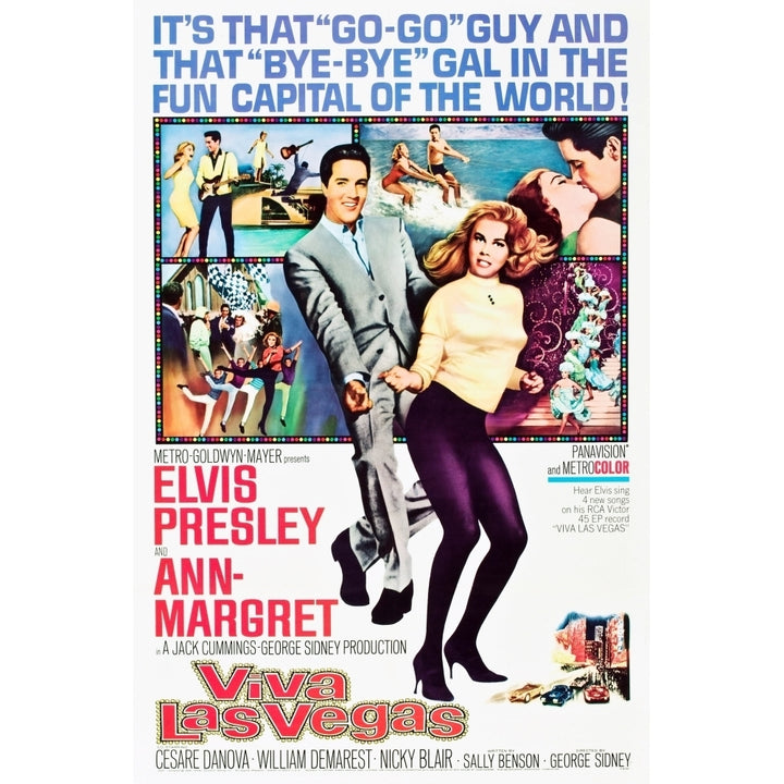 Viva Las Vegas Center Left To Right: Elvis Presley Ann-Margret 1964. Movie Poster Masterprint Image 1