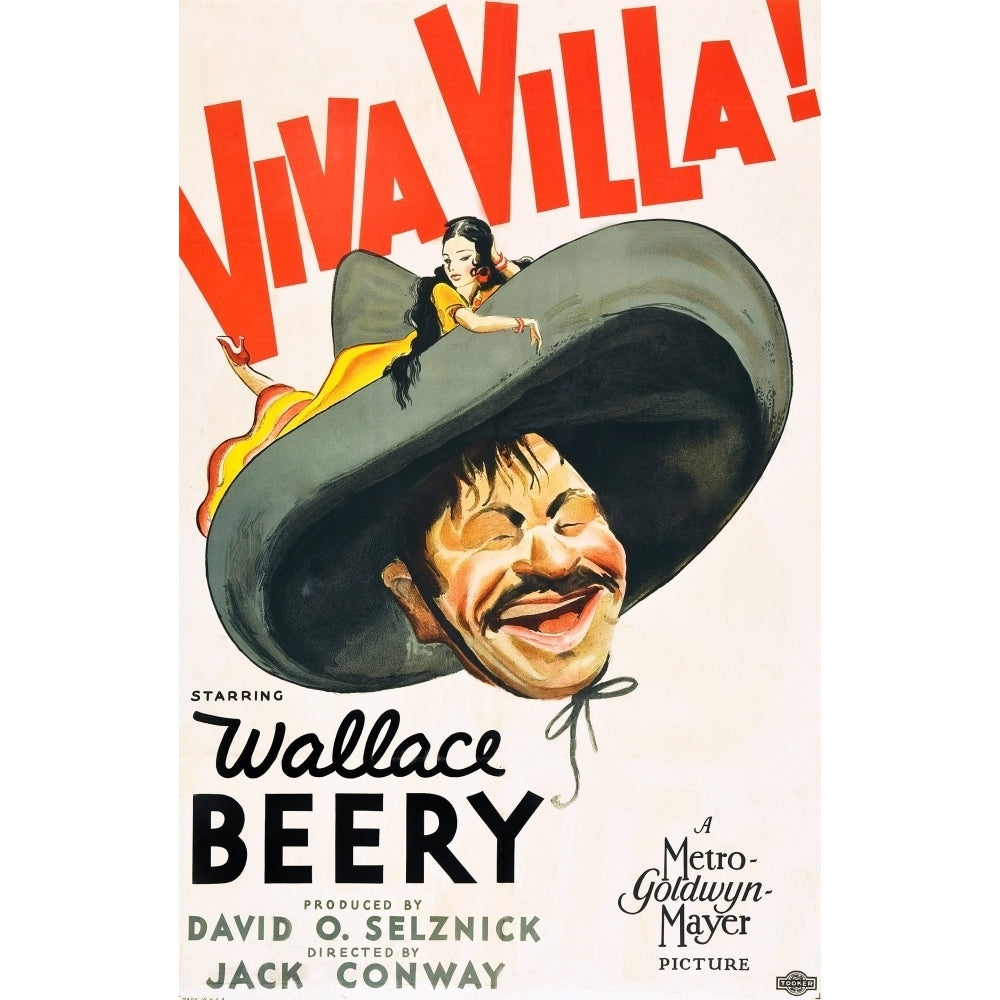 Viva Villa! Wallace Beery On Poster Art 1934. Movie Poster Masterprint Image 2