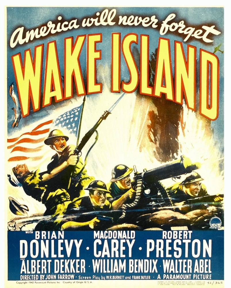 Wake Island Window Card 1942. Movie Poster Masterprint Image 1