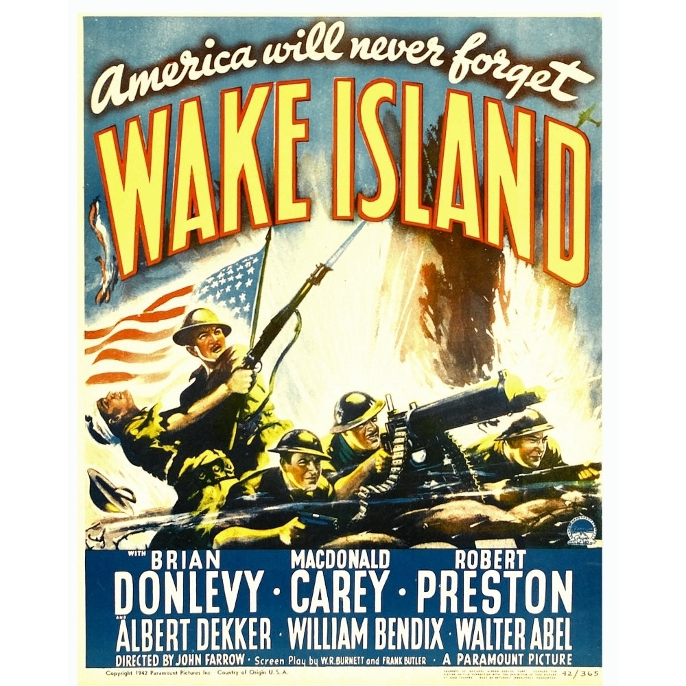 Wake Island Window Card 1942. Movie Poster Masterprint Image 2