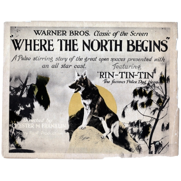 Where The North Begins Rin Tin Tin 1923 Movie Poster Masterprint Image 1