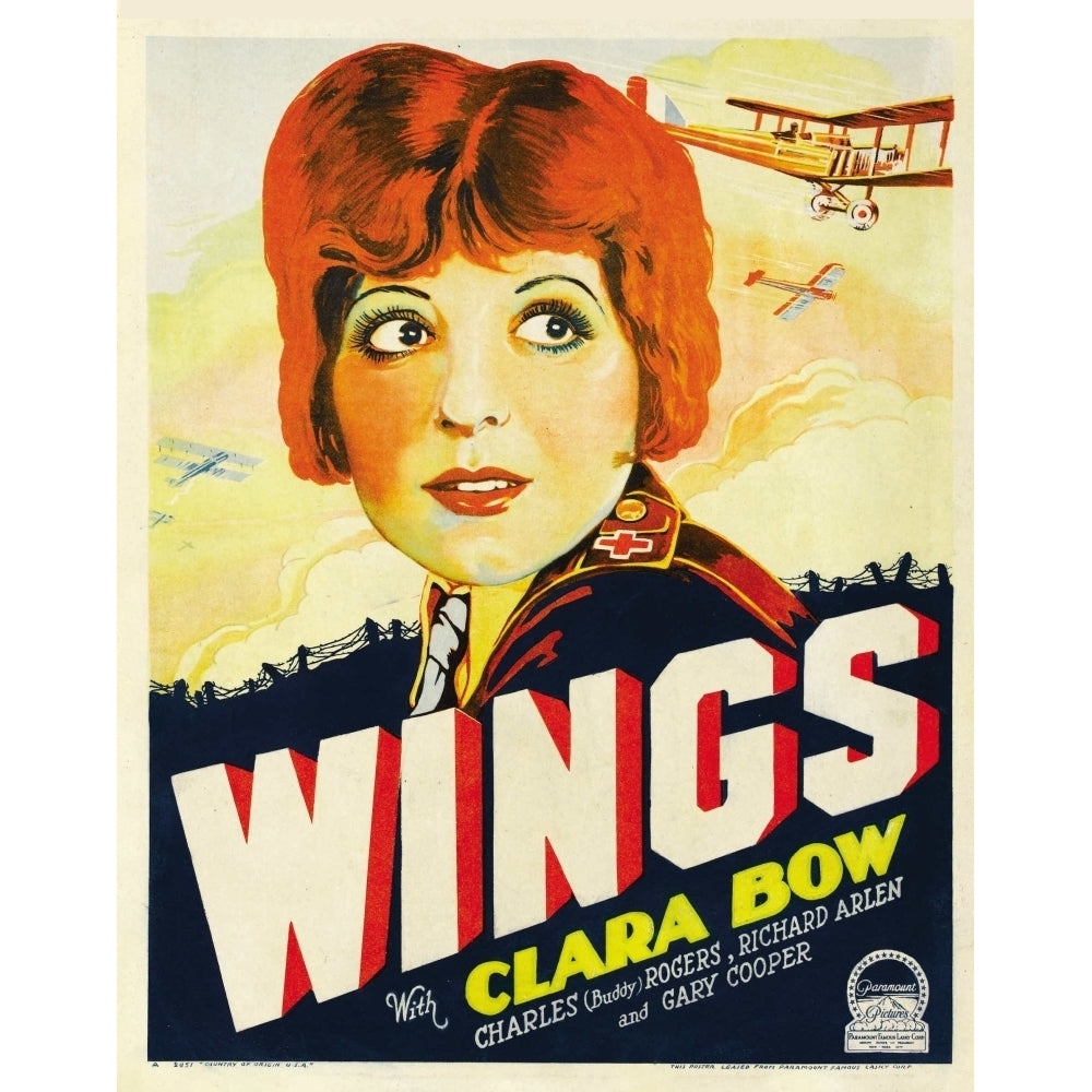 Wings Clara Bow 1927. Movie Poster Masterprint Image 2