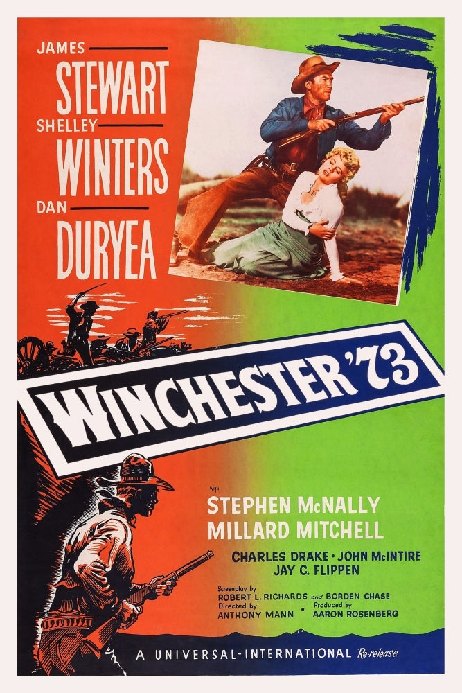 Winchester 73 Poster Art From Top: James Stewart Shelley Winters 1950. Movie Poster Masterprint Image 1