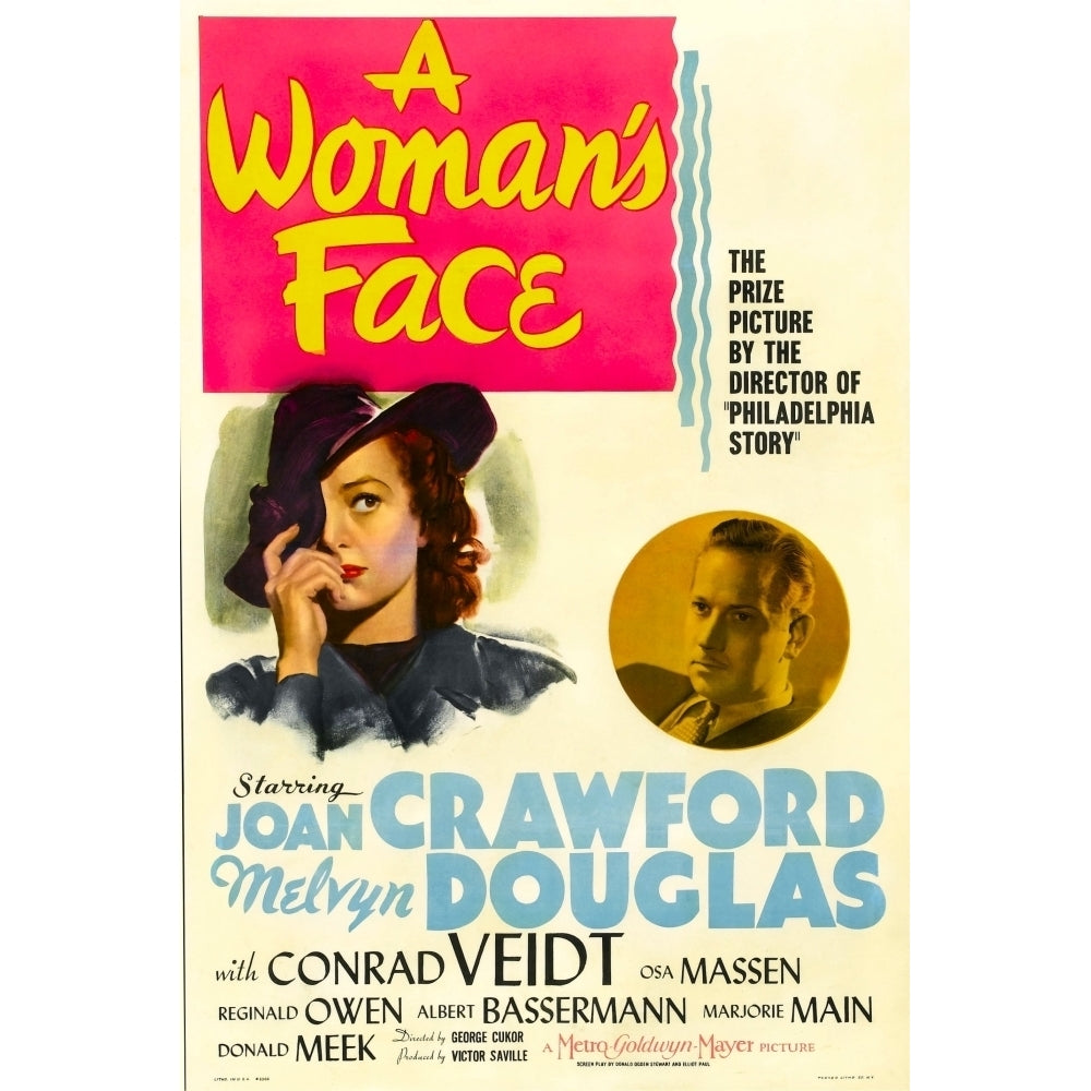 A WomanS Face From Left: Joan Crawford Melvyn Douglas 1941 Movie Poster Masterprint Image 1