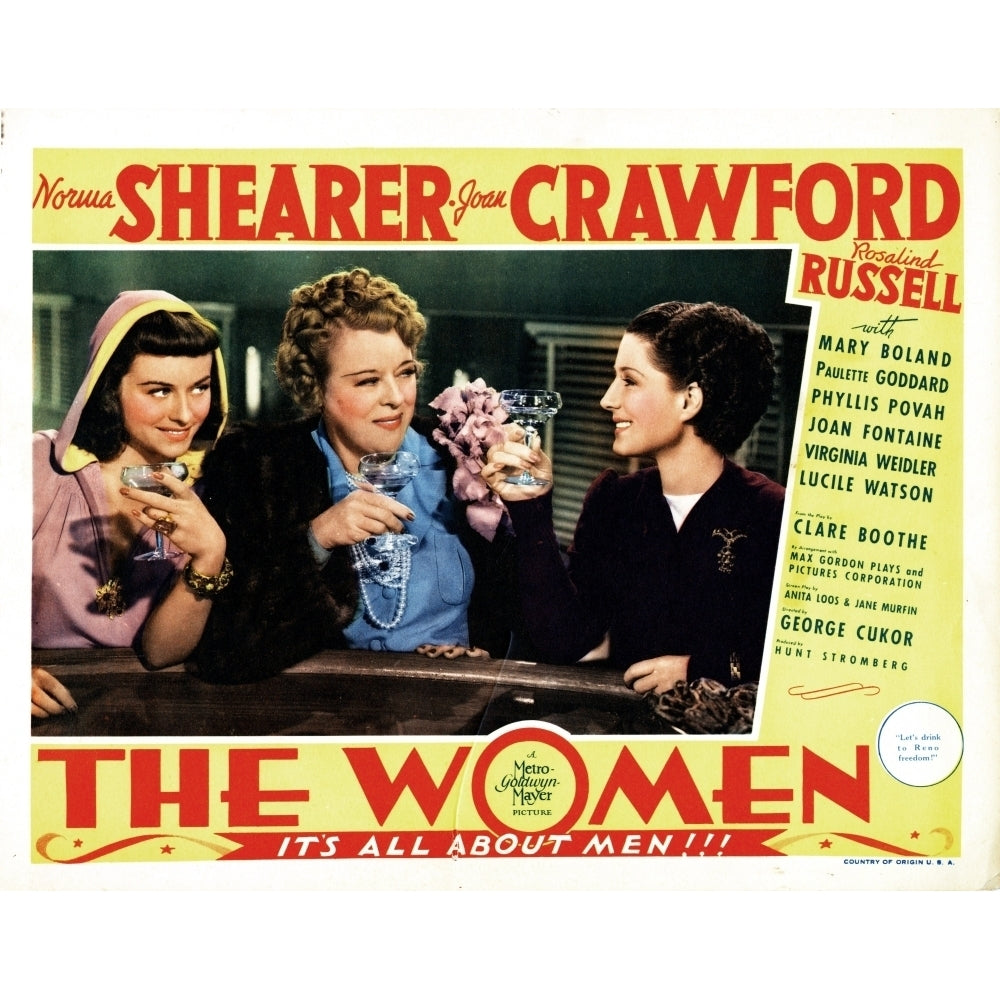 The Women From Left Paulette Goddard Mary Boland Norma Shearer 1939 Movie Poster Masterprint Image 1