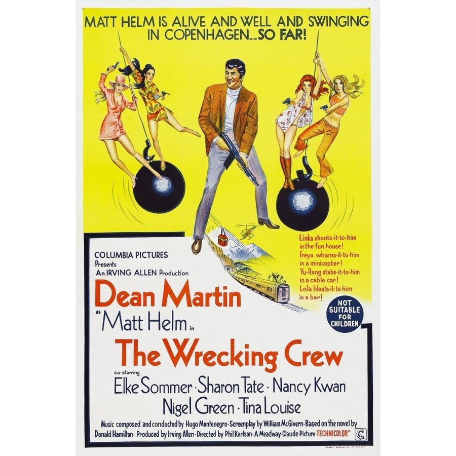 The Wrecking Crew Australian Poster Dean Martin 1969 Movie Poster Masterprint Image 1