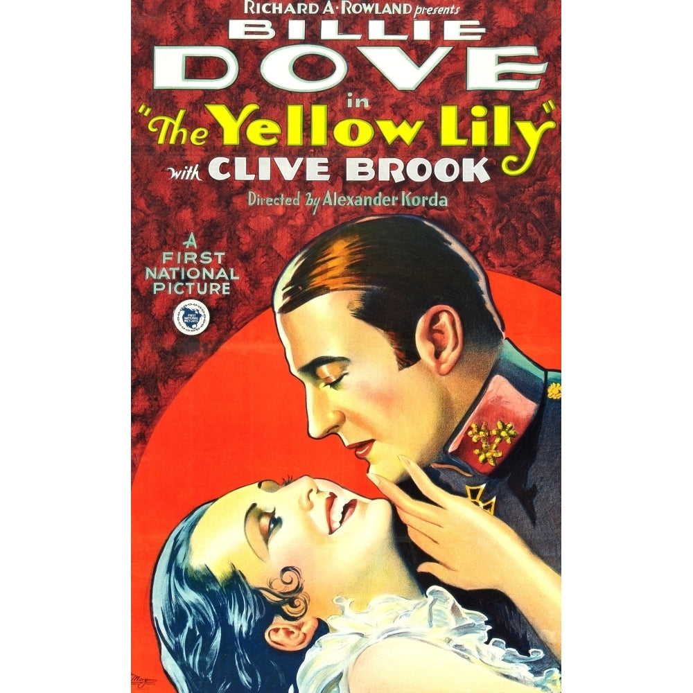 The Yellow Lily L-R: Billie Dove Clive Brook On Poster Art 1928 Movie Poster Masterprint Image 2