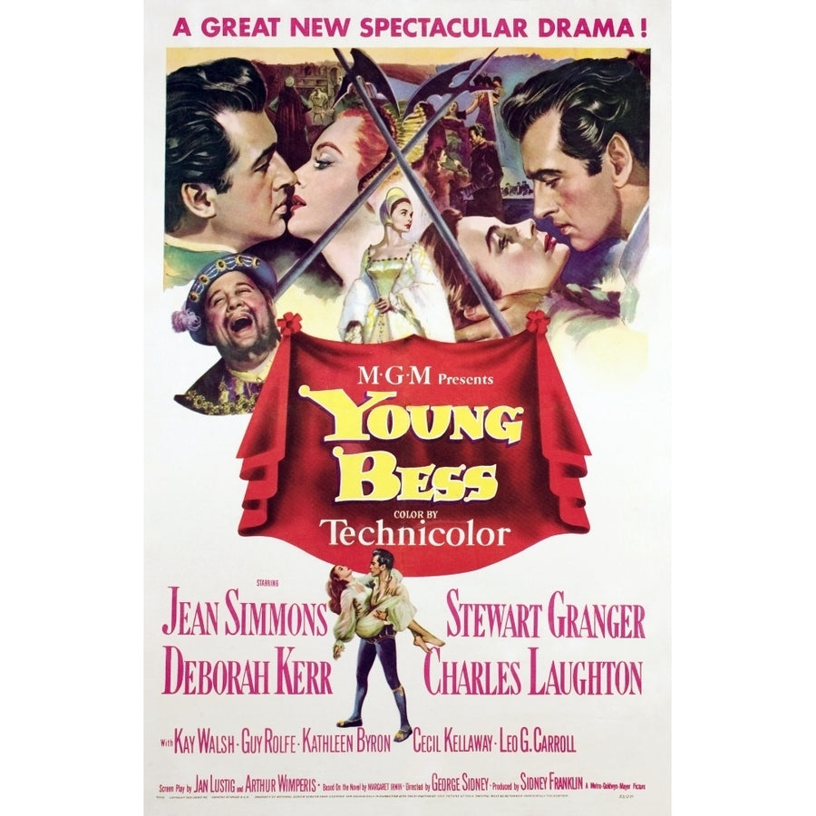 Young Bess Stewart Granger Deborah Kerr Jean Simmons Charles Laughton 1953. Movie Poster Masterprint Image 1