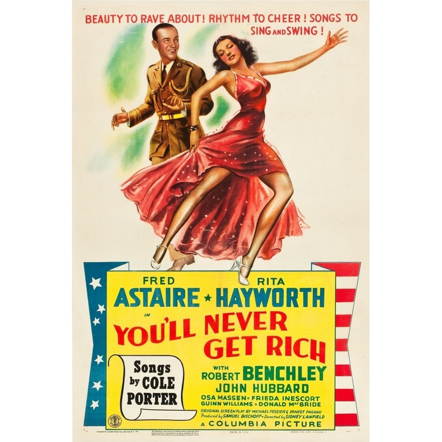 YouLl Never Get Rich L-R: Fred Astaire Rita Hayworth On Poster Art 1941. Movie Poster Masterprint Image 1