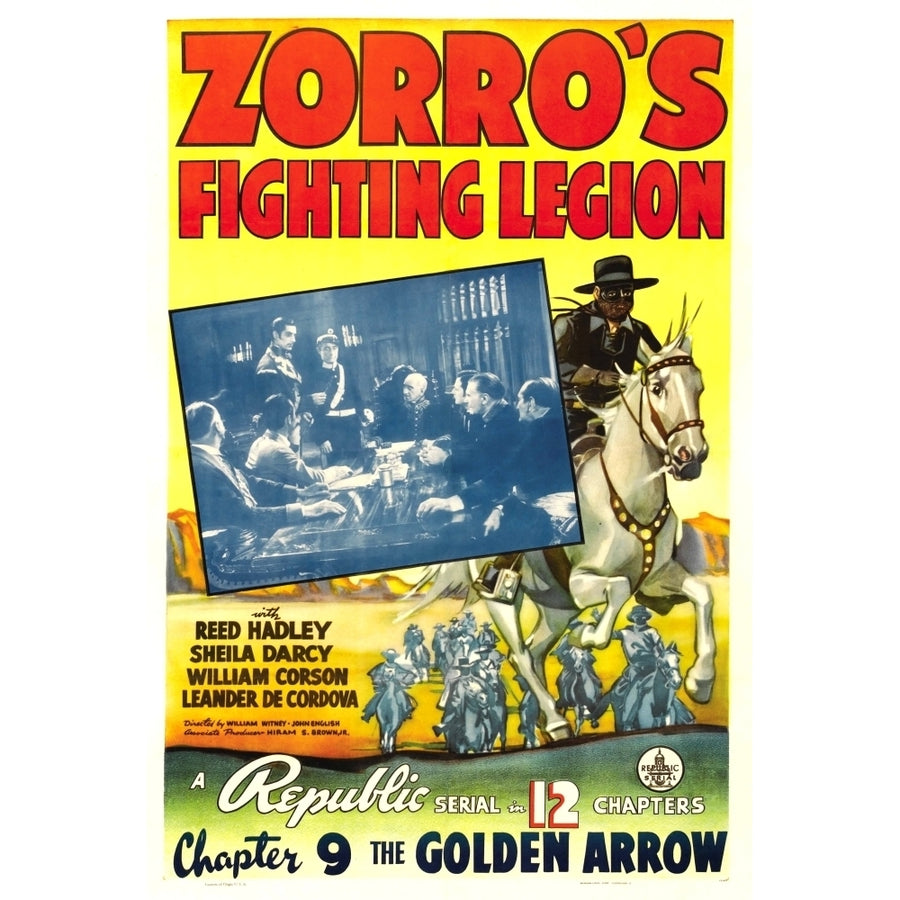 ZorroS Fighting Legion Chapter 9: The Golden Arrow 1939 Movie Poster Masterprint Image 1