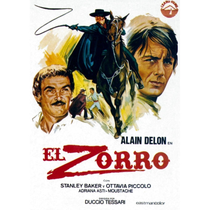 Zorro Right: Alain Delon On Spanish Poster Art 1975. Movie Poster Masterprint Image 2