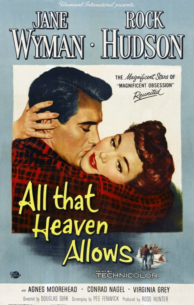 All That Heaven Allows L-R: Rock Hudson Jane Wyman On Poster Art 1955 Movie Poster Masterprint Image 1