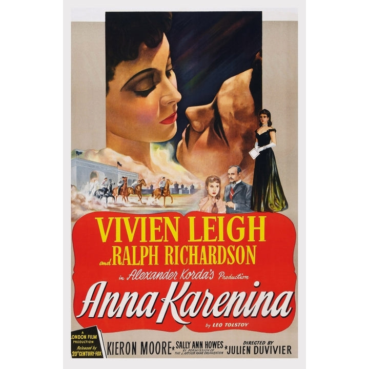 Anna Karenina Us Poster Art Top From Left: Vivien Leigh Ralph Richardson 1948 Movie Poster Masterprint Image 1