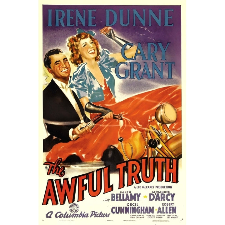 The Awful Truth Cary Grant Irene Dunne 1937 Movie Poster Masterprint Image 2