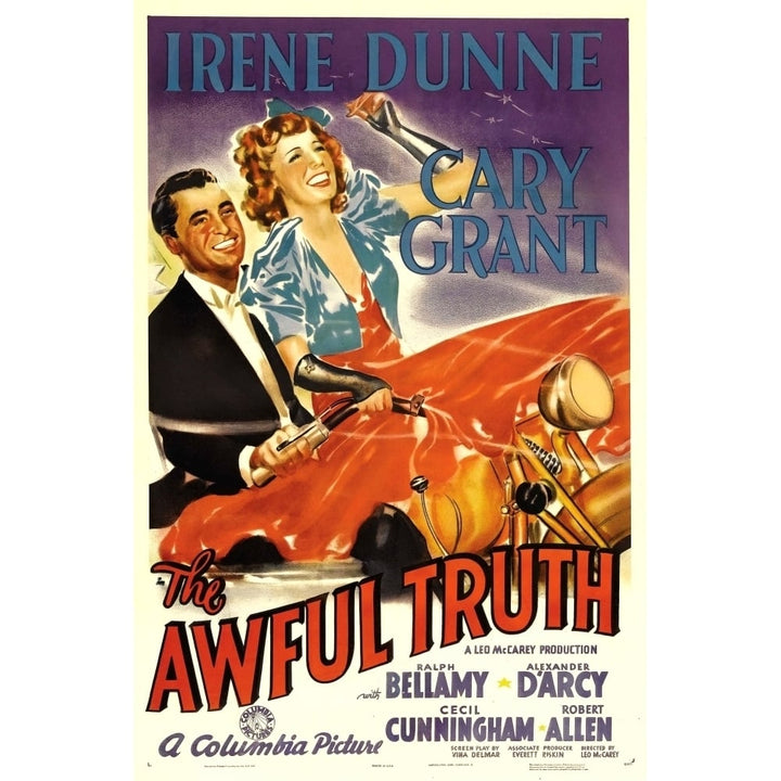 The Awful Truth Cary Grant Irene Dunne 1937 Movie Poster Masterprint Image 1