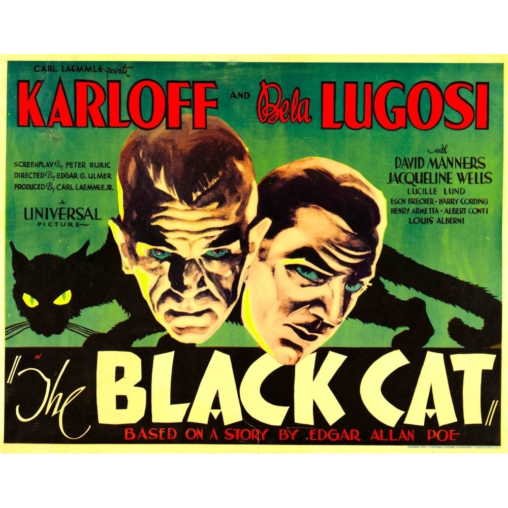 The Black Cat Boris Karloff Bela Lugosi 1934 Movie Poster Masterprint Image 2