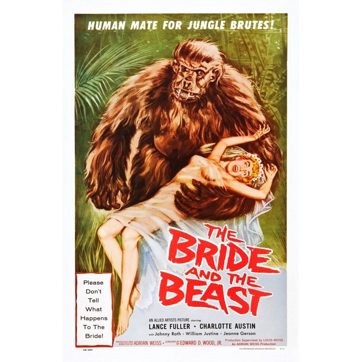 The Bride And The Beast Us Poster Art Charlotte Austin 1958 Movie Poster Masterprint Image 1