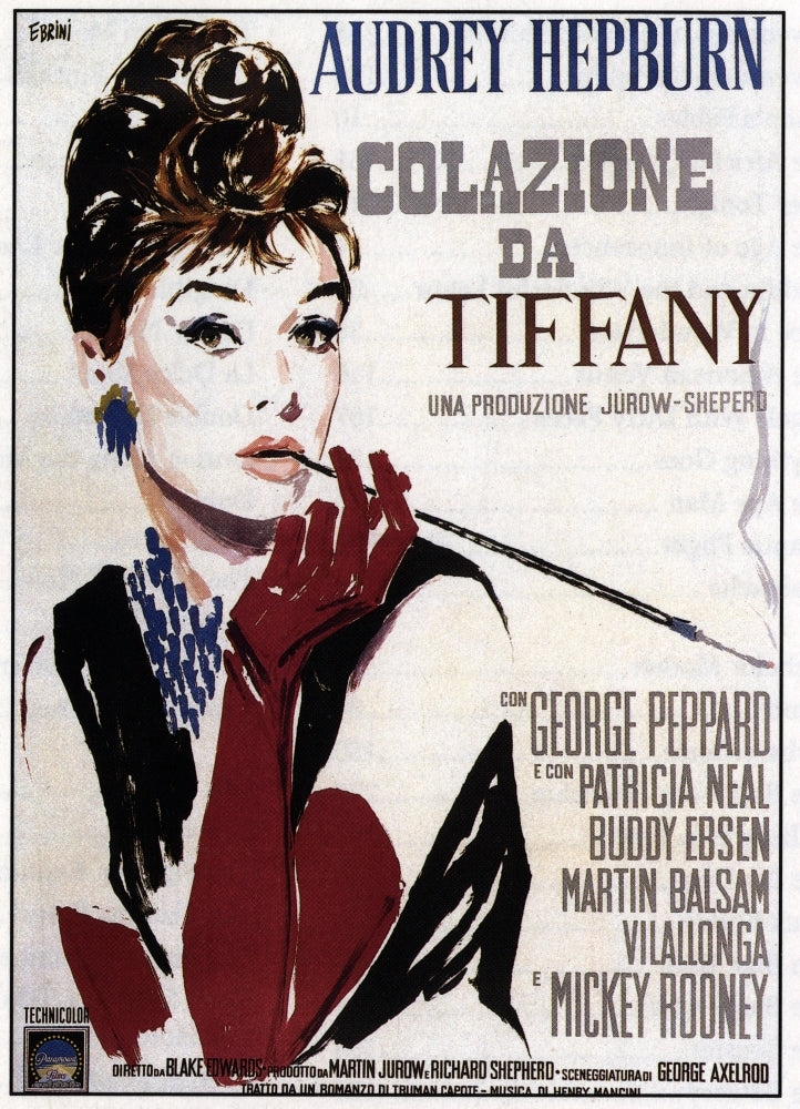 Breakfast At TiffanyS Italian Poster Art Featuring Audrey Hepburn 1961 Movie Poster Masterprint Image 1