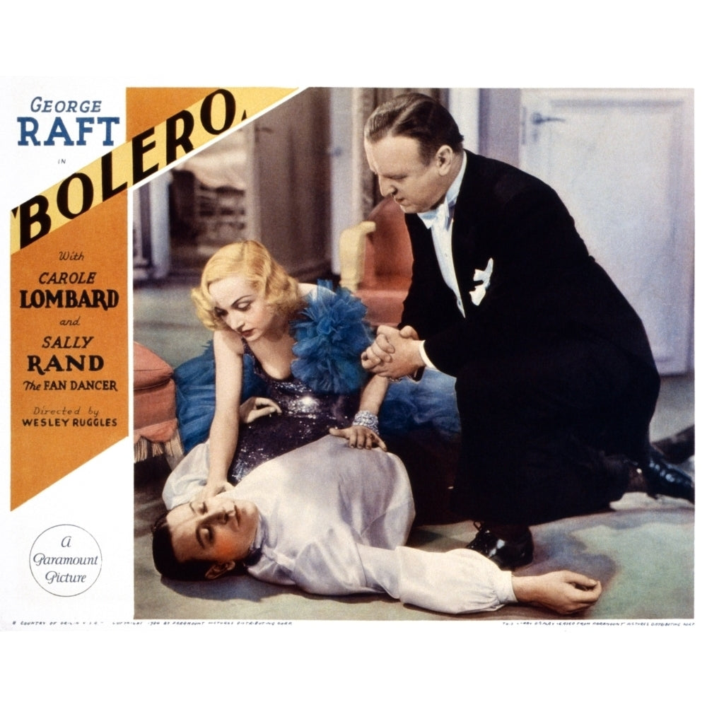 Bolero Us Poster Art From Left George Raft Carole Lombard William Frawley 1934 Movie Poster Masterprint Image 2