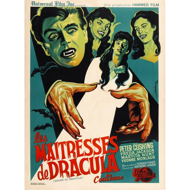 The Brides Of Dracula French Poster Art 1960 Movie Poster Masterprint Image 1