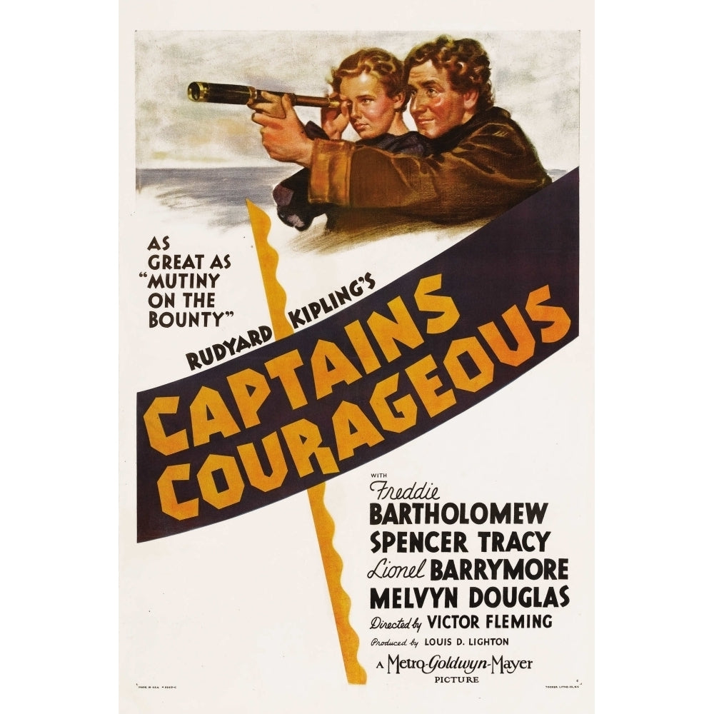 Captains Courageous From Left: Freddie Bartholomew Spencer Tracy 1937. Movie Poster Masterprint Image 2