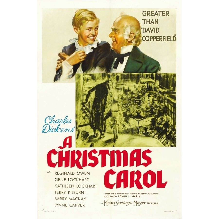 A Christmas Carol Terry Kilburn Reginald Owen 1938 Movie Poster Masterprint Image 1