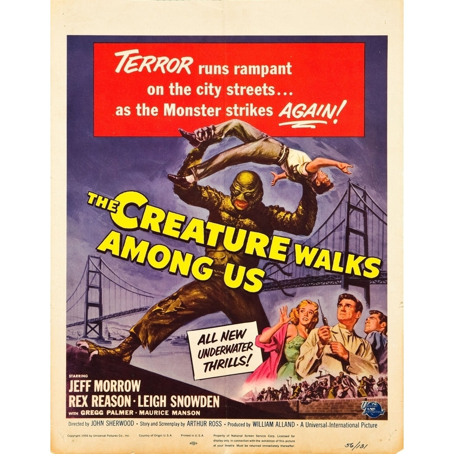 The Creature Walks Among Us Movie Poster Masterprint Image 1