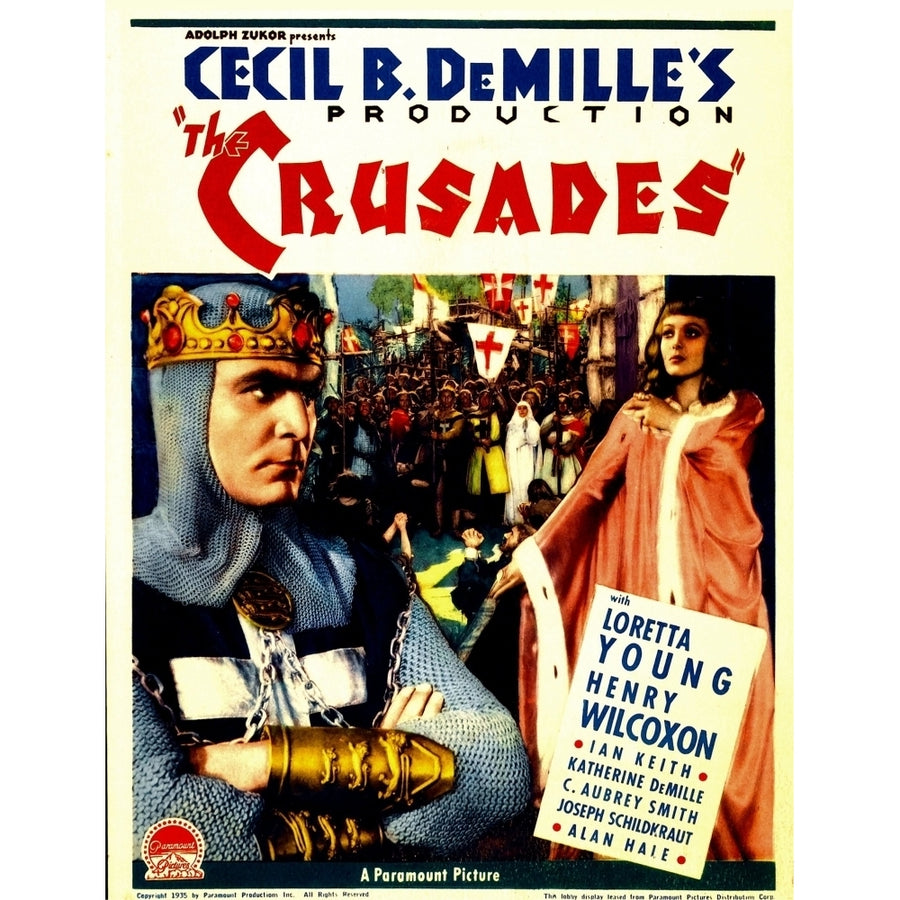 The Crusades From Left: Henry Wilcoxon Loretta Young On Midget Window Card 1935. Movie Poster Masterprint Image 1