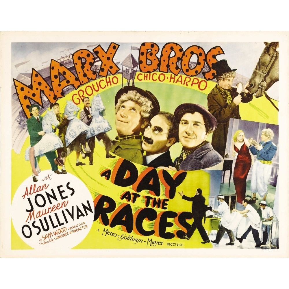 A Day At The Races Harpo Marx Groucho Marx Chico Marx 1937 Movie Poster Masterprint Image 2