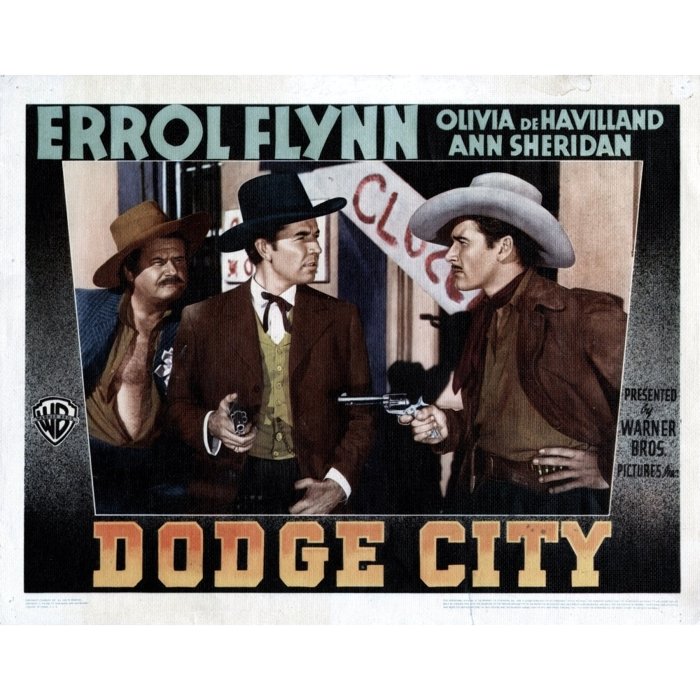 Dodge City From Left Alan Hale Sr. Bruce Cabot Errol Flynn 1939 Movie Poster Masterprint Image 2