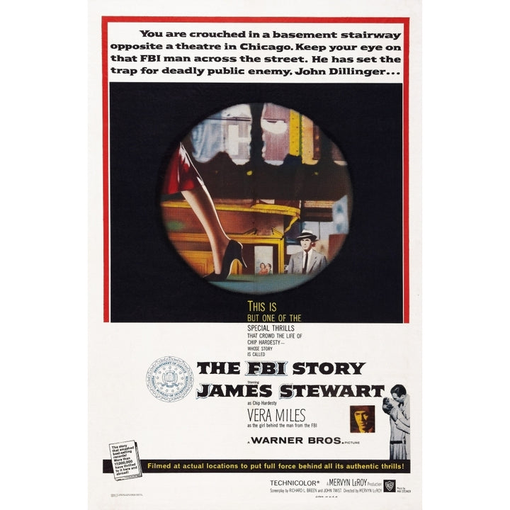 The Fbi Story Us Poster Art Center And Bottom Right: James Stewart 1959. Movie Poster Masterprint Image 1