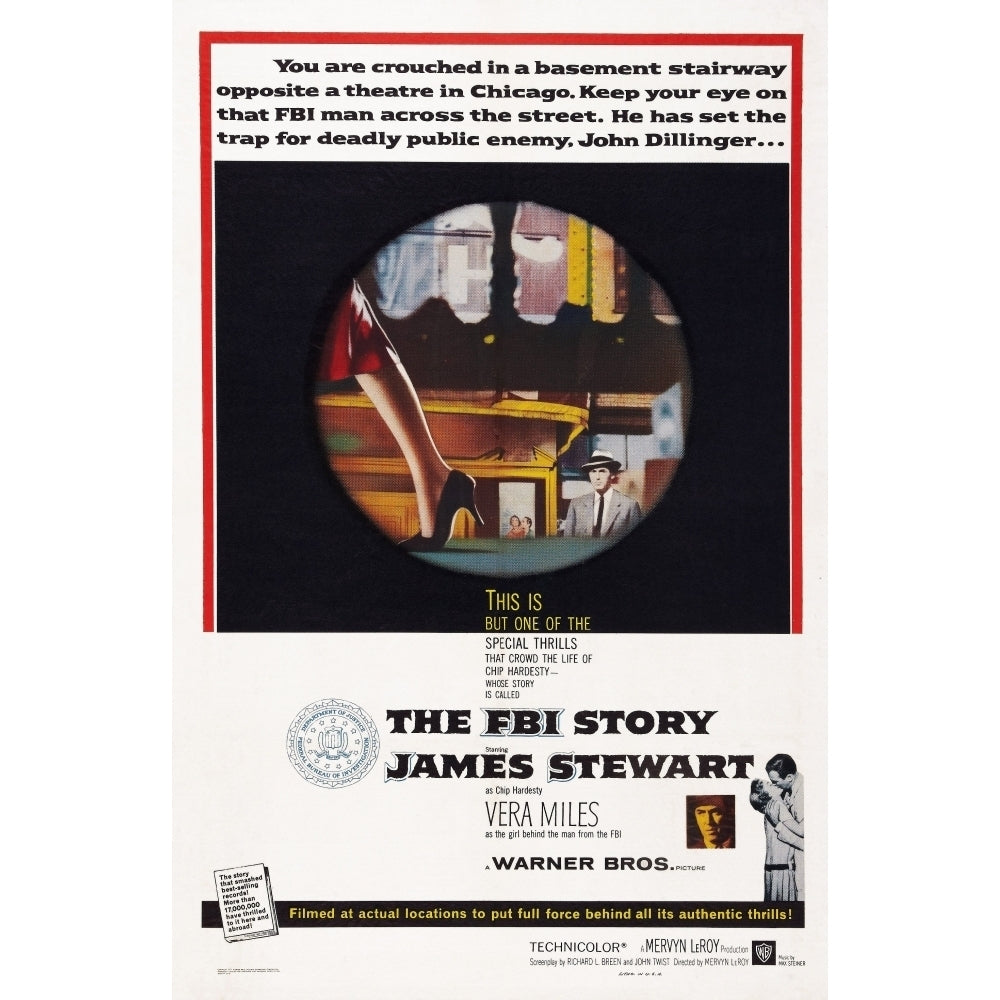 The Fbi Story Us Poster Art Center And Bottom Right: James Stewart 1959. Movie Poster Masterprint Image 2