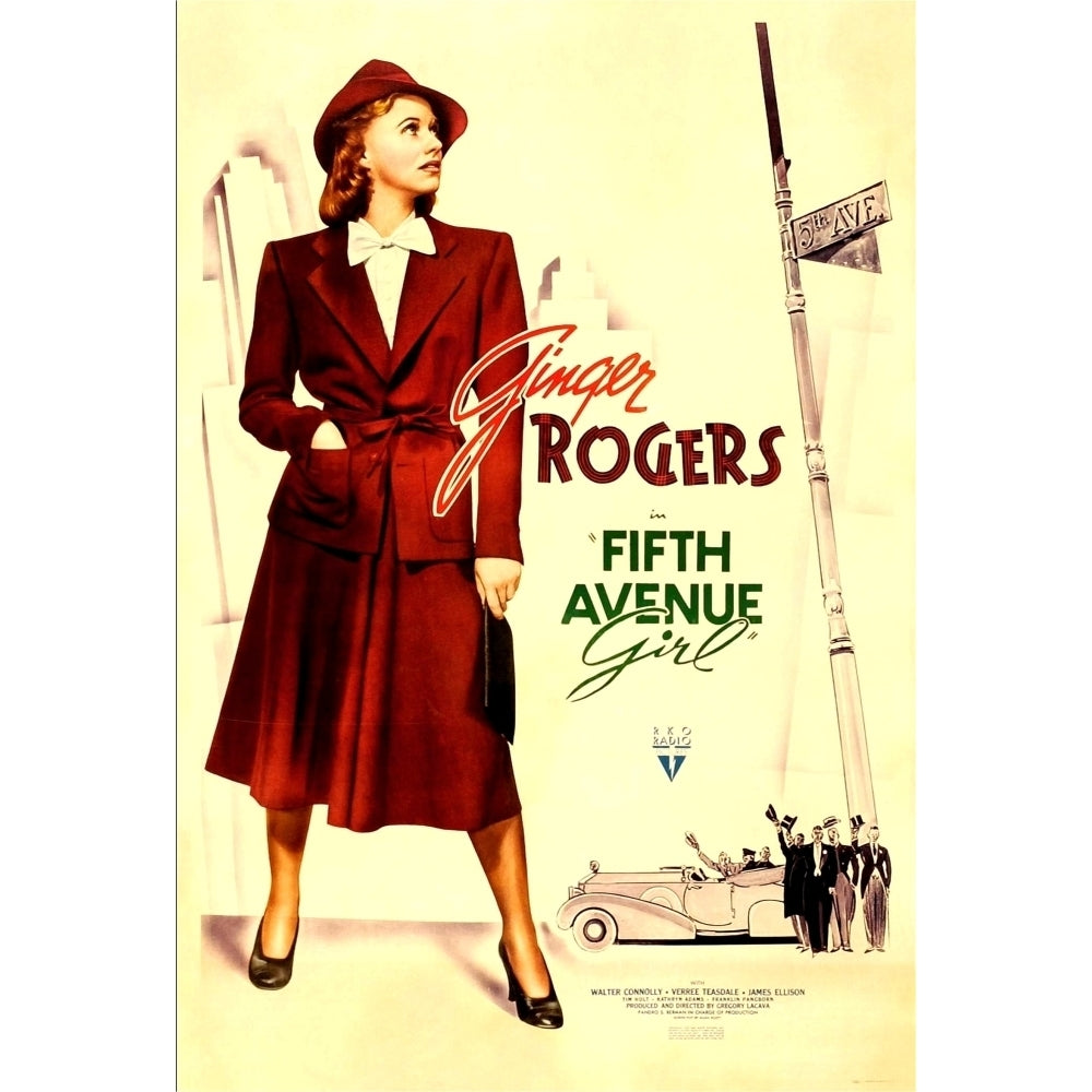 Fifth Avenue Girl Ginger Rogers 1939. Movie Poster Masterprint Image 1