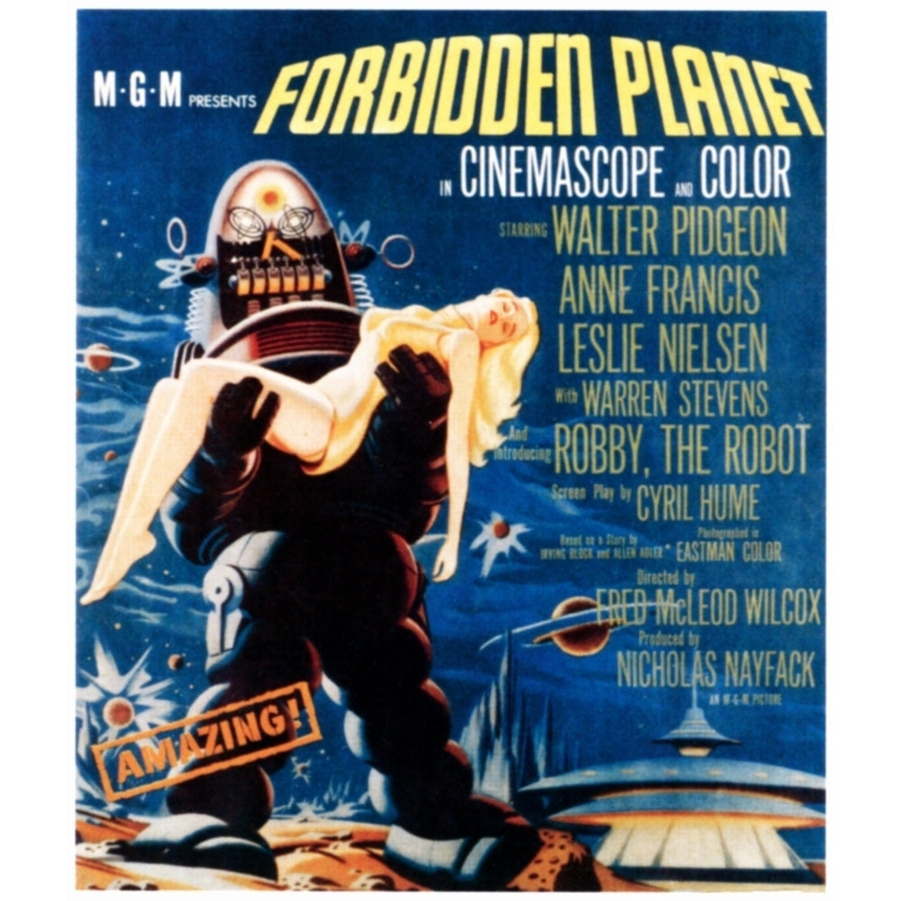 Forbidden Planet Left: Robby The Robot On Window Card 1956. Movie Poster Masterprint Image 2