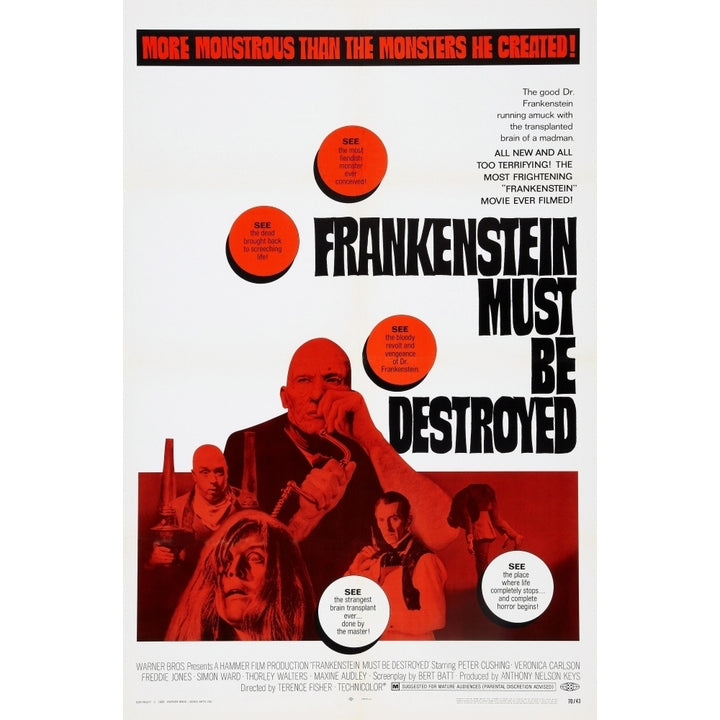 Frankenstein Must Be Destroyed Movie Poster Masterprint Image 1