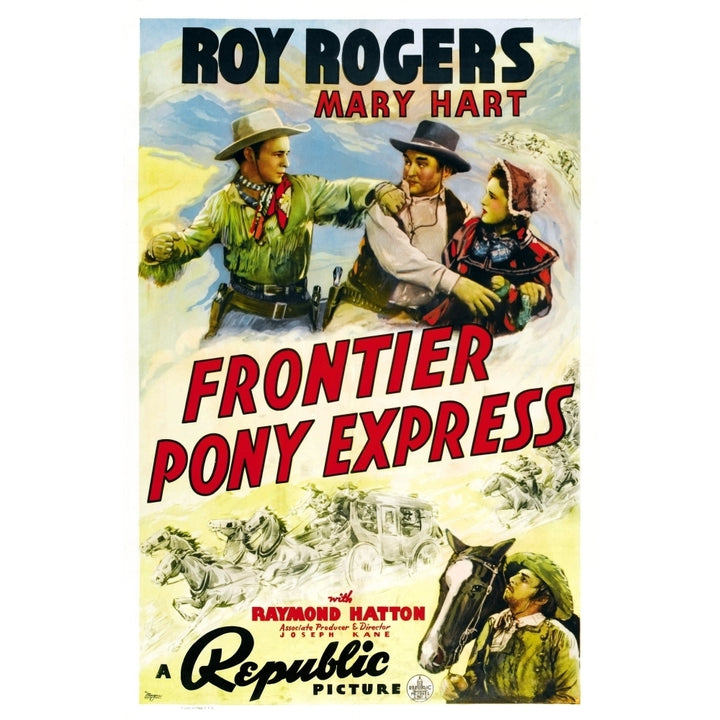 Frontier Pony Express Us Poster Art Top Left: Roy Rogers Top Right: Mary Hart 1939 Movie Poster Masterprint Image 2