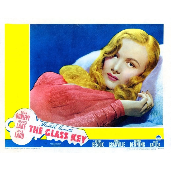 The Glass Key Us Lobbycard Veronica Lake 1942. Movie Poster Masterprint Image 1