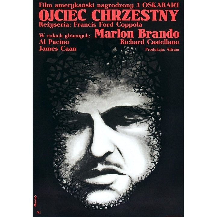 The Godfather Marlon Brando On Polish Poster Art 1972. Movie Poster Masterprint Image 2